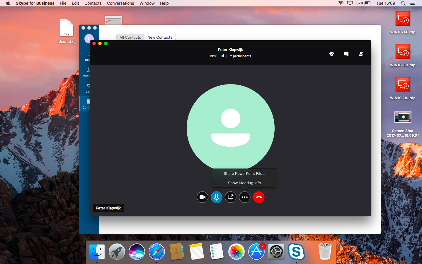 skype for business mac version 15 download